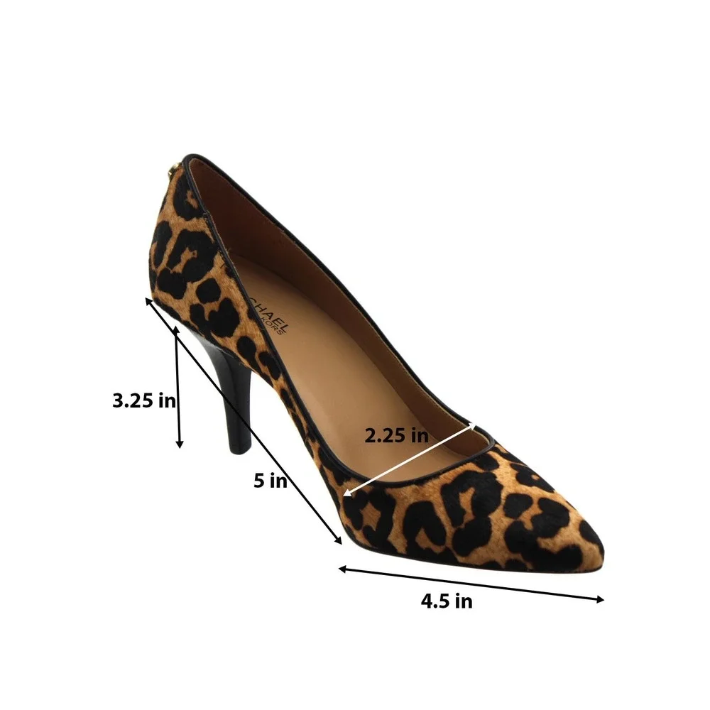 Michael Michael Kors Dorothy Flex Leopard Calf Hair Pumps Heels Brown Black 6M